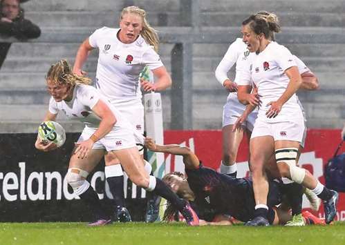 Englandu2019s beat France in the semi-finals to book a place in the womenu2019s rugby World Cup final. (AFP)