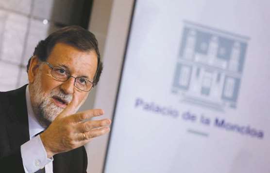 Rajoy: called on u2018everyone to participate in tomorrowu2019s protest in Barcelonau2019 against extremism.