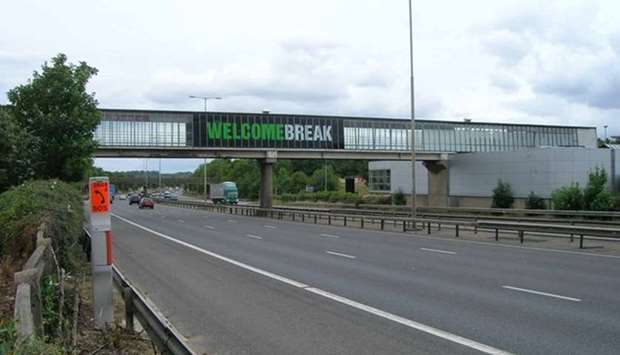 The accident was  in the southbound lane of the M1 motorway, near the English town of Newport Pagnell