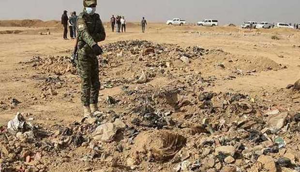 Human remains believed to belong to troops