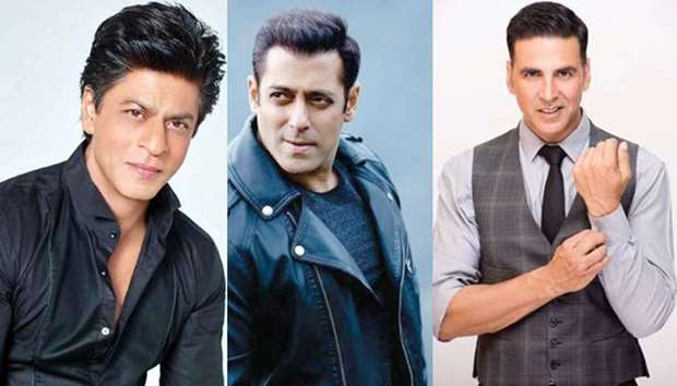 Shah Rukh Khan, Salman Khan and Akshay Kumar are the top three paid actors in Bollywood, according to Forbes.