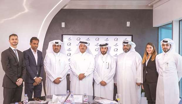 Q-Post and Aspire Zone Foundation officials at the MoU signing.