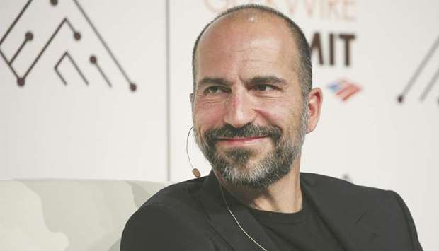 Dara Khosrowshahi, CEO of Expedia, listens during the GeekWire Summit in Seattle. In hiring Khosrowshahi, Uber will land a seasoned deal-maker and an outspoken critic of President Donald Trump, whou2019s accustomed to sparring with one of his new companyu2019s biggest rivals, Alphabet.