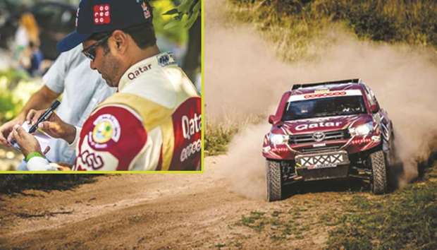 Nasser al-Attiyah (also inset) on his way to victory in Hungary earlier this month.