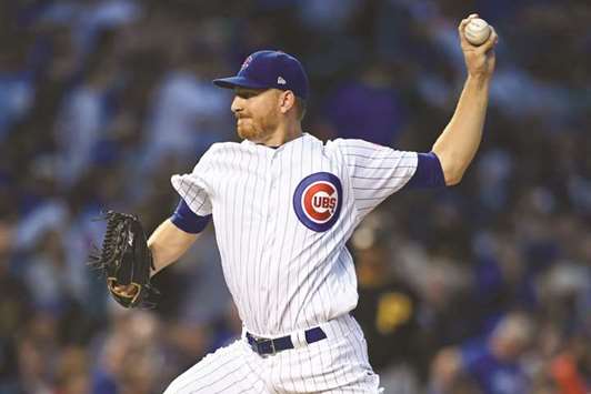 Chicago Cubs starting pitcher Mike Montgomery pitches during the second inning of the MLB game against the Pittsburgh Pirates at Wrigley Field in Chicago, Illinois, on Monday. (USA TODAY Sports)