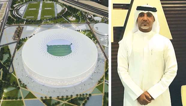The gahfiya-shaped 40,000-capacity proposed venue of the 2022 FIFA World Cup will rise from the area which housed the QFA Technical Fields and where the governing bodyu2019s football development wing was located until a few weeks ago. Right: QFA Director of Development and former Qatar national team coach Fahad Thani.