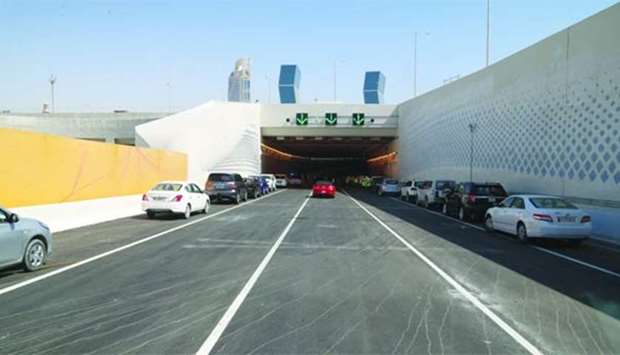 The newly opened tunnel to the Pearl Qatar from West Bay. PICTURES: Jayan Orma