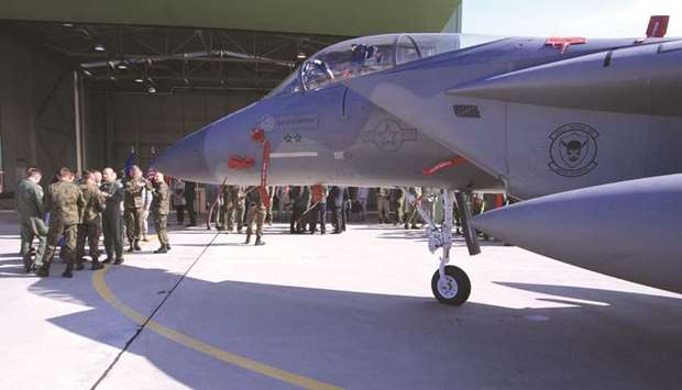 A US Air Force F-15C during an exercise of Natou2019s Baltic air-policing mission at the Siauliai Air Base in Siauliai, Lithuania.