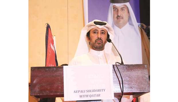 Fahad Saleem Almarri speaking at the programme.