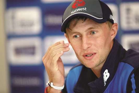 Englandu2019s Joe Root speaks to the media during a press conference yesterday.