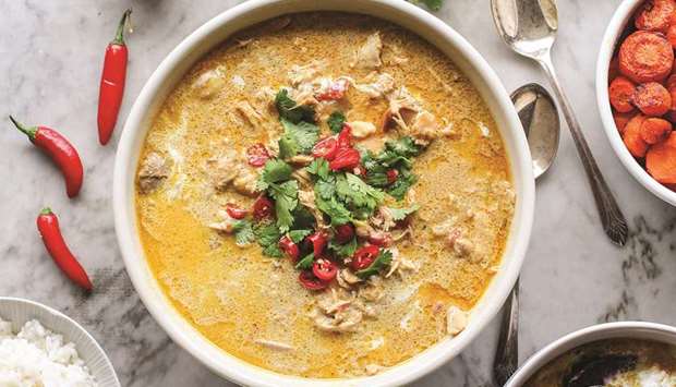 A bowl of Malaysian Chicken Curry.