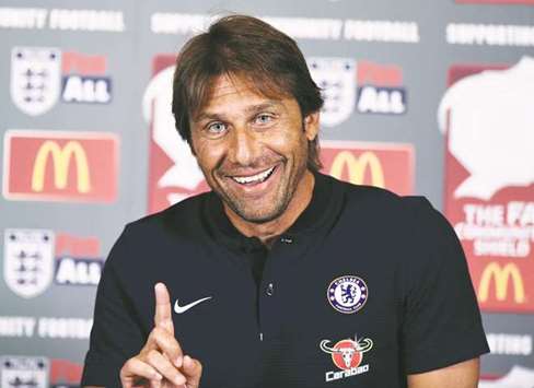 Chelsea manager Antonio Conte speaks during  a press conference yesterday.