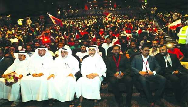 HE Salah bin Ghanim al-Ali with other dignitaries.