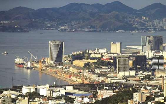 An aerial view shows the buildings constructed as part of Riou2019s Porto Maravilha (Marvelous Port) project.