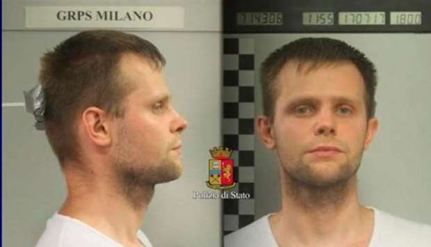 Italian Police handout shows Lukasz Pawel Herba, the suspected kidnapper of a British model