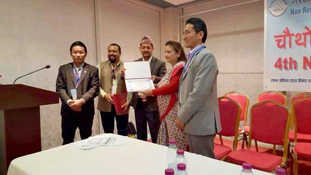 The Non-Resident Nepalese Association, National Co-ordination Council Qatar honours NWS.