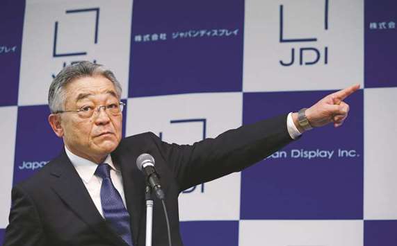 Japan Displayu2019s chief executive Nobuhiro Higashiiriki attends a news conference in Tokyo. Higashiiriki said the firm will seek partnership with global companies, potentially with Chinese panel makers.
