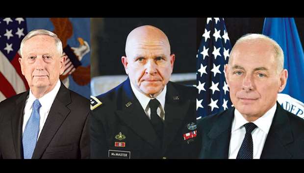 General James Mattis, General HR McMaster, and General John Kelly