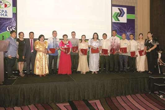 The outgoing council were given appreciation plaques.