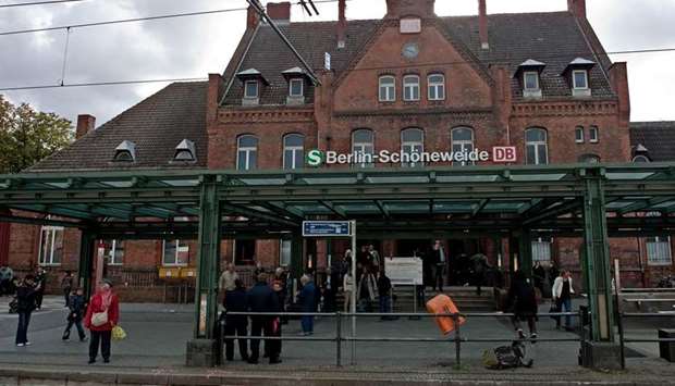 The attack occurred at the Schoeneweide train station in south-eastern Berlin