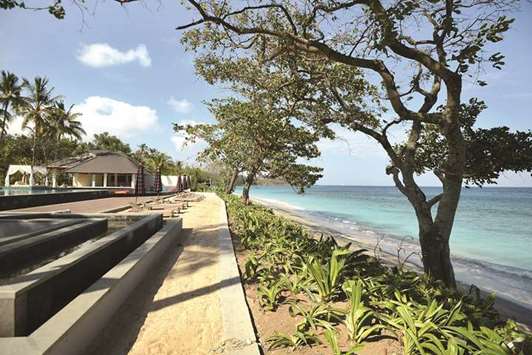 A general view of the Holiday Resort Lombok at Senggigi in West Nusa Tenggara province.