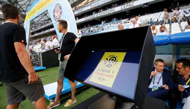 VAR screen is seen before the match