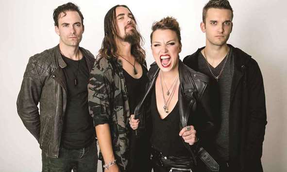 SUCCESSFUL: The band members, from left, Josh Smith, Joe Hottinger, Lzzy Hale, and Arejay Hale.