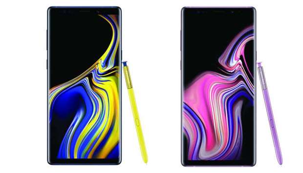 Galaxy Note9 will be available in Ocean Blue and Lavender Purple with matching S Pen