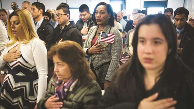 File photo of a US citizenship ceremony. A new effort being launched solely at President Trumpu2019s discretion to take away citizenship rights from people who already have them.