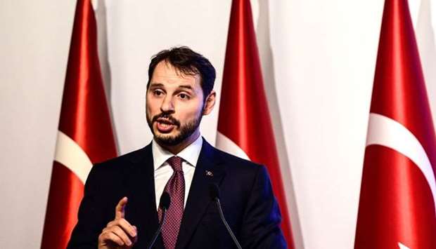 Finance Minister Berat Albayrak says there's no risk to Turkey's financial system.