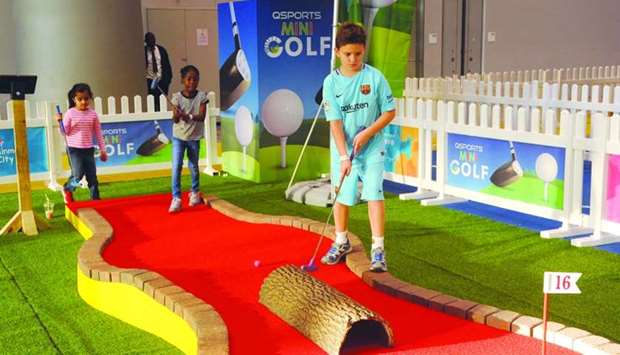 Mini golf is a big hit among kids and adults at  the Summer Entertainment City. PICTURE: Shemeer Rasheed.
