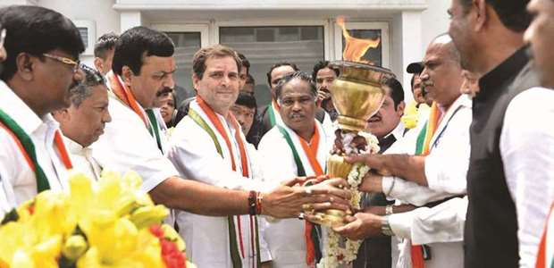 Congress president Rahul Gandhi leads the 27th Rajiv Jyothi Sadbhavna Yatra from former prime minister Rajiv Gandhiu2019s memorial at Sriperumbudur in Tamil Nadu, to mark the birth anniversary the slain premieru2019s birth anniversary, yesterday. Party activists carrying the flame are expected to arrive in New Delhi today. According to the party, the primary objective of the yatra is to educate people about the need to work with the government and police to wipe out terrorism from the country.