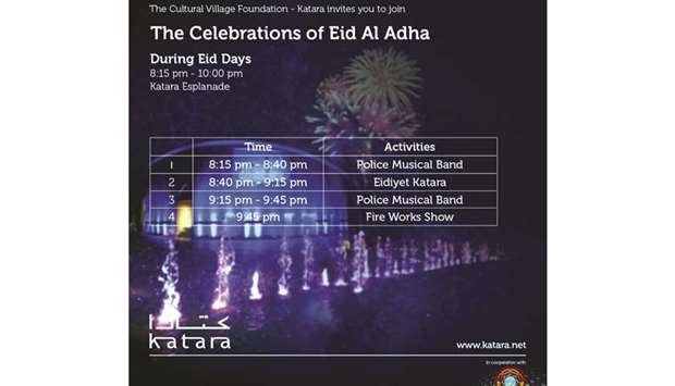 The festivities will make Katara a distinguished family destination throughout the Eid holidays. PICTURES: File