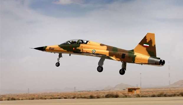 A handout picture released by Iran's Defence Ministry shows the ,Kowsar, domestic fighter jet.
