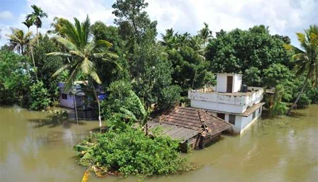 Many areas, especially the low-lying parts, are still submerged in Kerala.