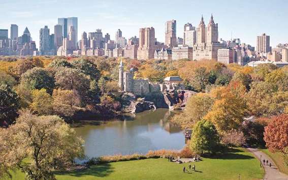 LANDSCAPE: Designed by renowned landscape architect Frederick Law Olmstead and English architect Calvert Vaux in 1858, sprawling 843-acre, Central Park was the first landscaped public park in America.