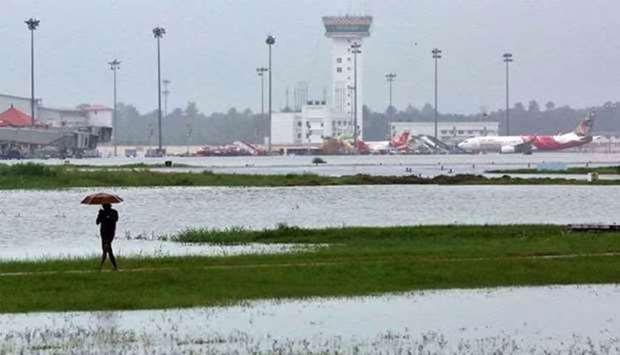 Kochi airport, Keralau2019s largest, was shut down on August 15 due to heavy rain and floods.