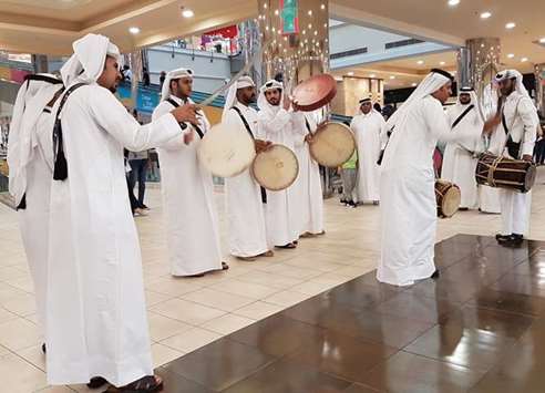 Dar Al Salam Mall showcases Qatari heritage through a traditional dance. PICTURE: Joey Aguilar