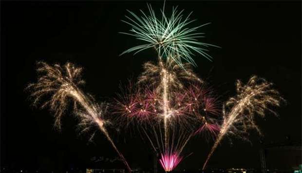 The Eid celebration at Katara showcased a spectacular fireworks display for three days.