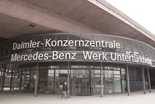 The Daimler headquarters in Stuttgart. Shares in Daimler, BMW and Volkswagen fell by 0.6% to 1.6%, while Peugeot, Michelin and Renault were the biggest CAC 40 fallers yesterday, down 3.2%, 2.2% and 1.8% respectively.