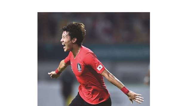 South Koreau2019s Hwang Ui-jo scored the first of the two goals against Iran yesterday. (AFP)