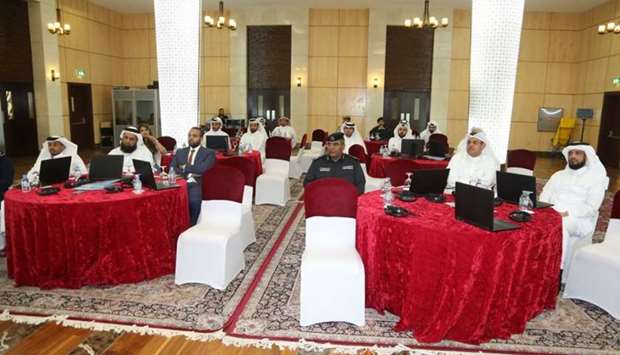 Participants attending the Regional Workshop on Sendai Framework for Disaster Risk Reduction, organised by the Permanent Committee for Emergency in co-operation with the United Nations Office for Disaster Risk Reduction (UNISDR), in Doha.