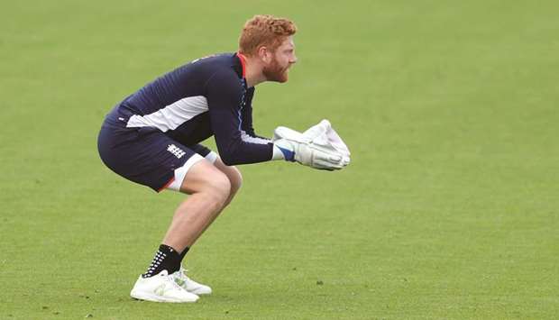 Englandu2019s Jonny Bairstow during nets at Ageas Bowl, West End, Hampshire, England, yesterday. (Reuters)