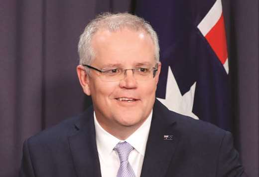 The new Australian Prime Minister Scott Morrison attending a news conference in Canberra, Australia in this August 24, 2018, file picture.