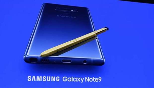 The new Samsung Galaxy Note 9 smartphone