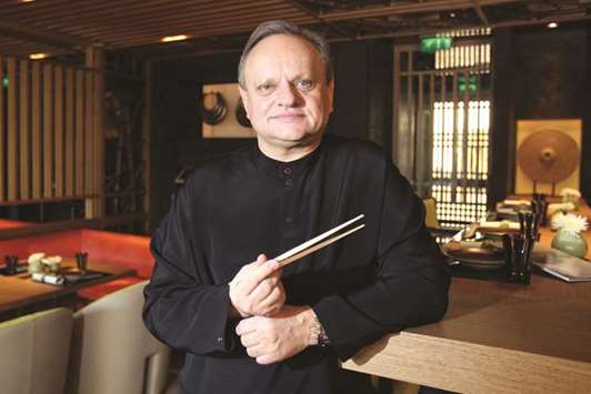 French chef, the late Joel Robuchon, poses at Yoshi, his first ever Japanese restaurant, in Monaco.