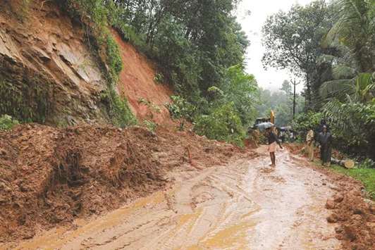 Rescue operations underway after a landslide at Kuttampuzha village in Ernakulam district in Kerala yesterday.