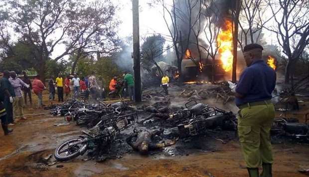 Fuel tanker explodes killing 57 in Tanzania accident