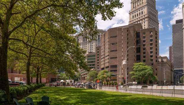 The Metropolitan Correctional Facility, where Jeffrey Epstein was found dead in his jail cell, is seen yesterday in New York City