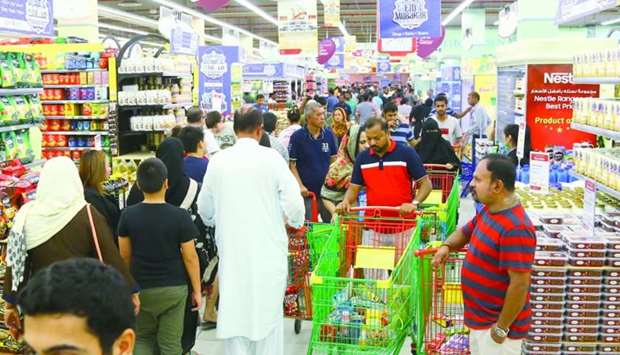 Customers making rounds along grocery aisles. PICTURES: Jayan Orma